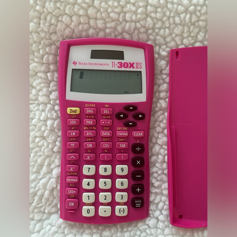 texas instruments hot pink TI-30X IIS calculator ! - Picture 2 of 5
